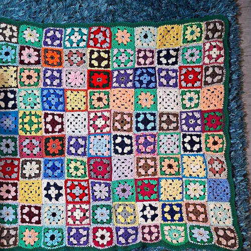 Multicolour crochet granny - crochet,
