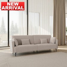 Monroe Beige Fabric 4 Seater