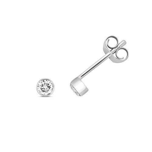 9ct white gold - 9ct, diamond