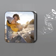 Personalised Music Fridge Magnet Player with Photo & Song Ideal Gift for Her Him