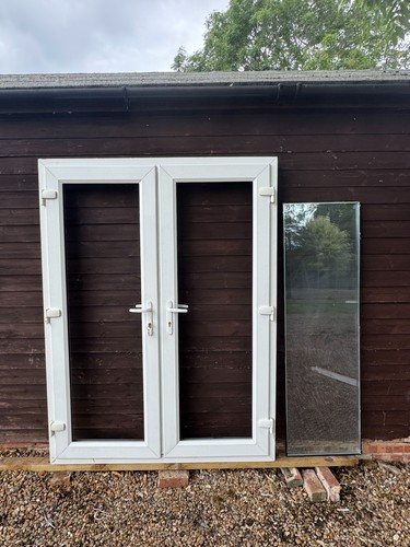 Upvc french doors - french, white