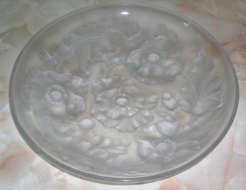 Hand signed verlys - glass, bowl