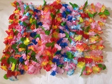 12x Hawaiian Leis Flower Garland Necklace Party Decor Costume Colourful