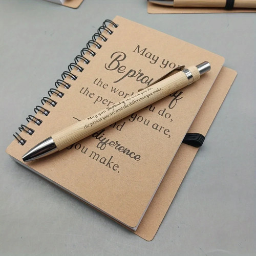 Bamboo press ballpoint pen set - press,