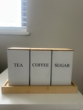 Set of 3 Tea, Coffee & Sugar