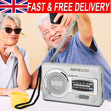 Portable AM FM Transistor Radio Pocket Emergency Radio Battery Operated