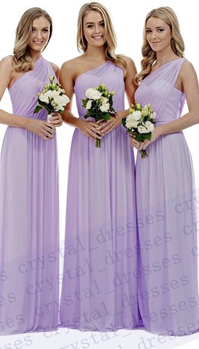 Chiffon one shoulder long - chiffon,