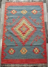 Heritage Handmade Afghan/Turkish Kilim Rug, Aztec Wool Area Rug, Size 152x102 CM