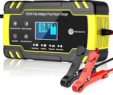 12V/24V Smart Car Battery Charger, Automatic, Pulse Repair, AGM/GEL Fast Charge