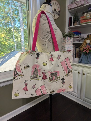 Lined market tote bag - market, hm