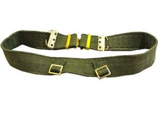Army Belt 37 Pattern Military Style Import Olive green webbing belt with buckles