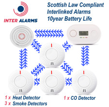 Interlinked Heat & Smoke Alarm Kits - Scottish Law Compliant - Build Your Bundle