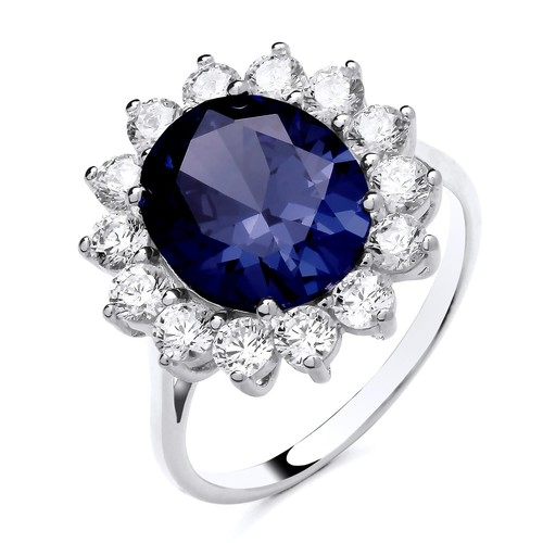 Sterling silver simulated - silver,