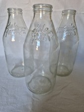 Old Dale Farm Milk Bottles. X3