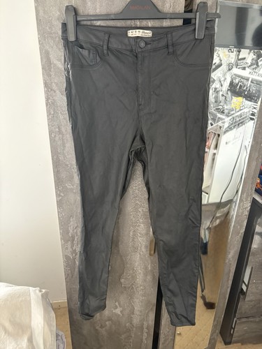 Black leather trousers - black,
