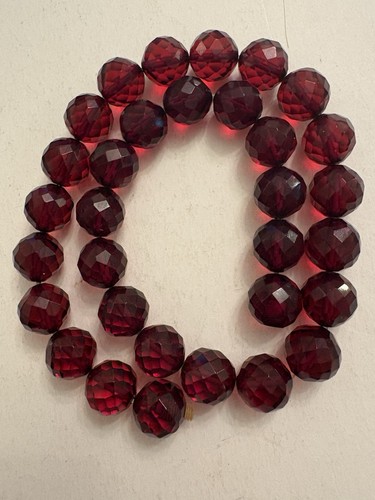 Vtg art deco cherry amber - cherry,