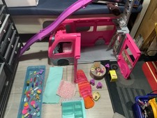 Barbie Dream Camper Van Playset with Caravan Pool and Water Slide+ Accessories