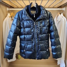 WOMENS MICHAEL KORS SIZE MEDIUM M BLACK DOWN PADDED PUFFER JACKET COAT HOODED