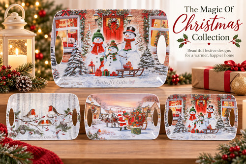 Christmas melamine serving - melamine,