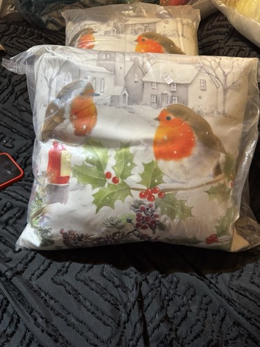 Pair new christmas robin - new,