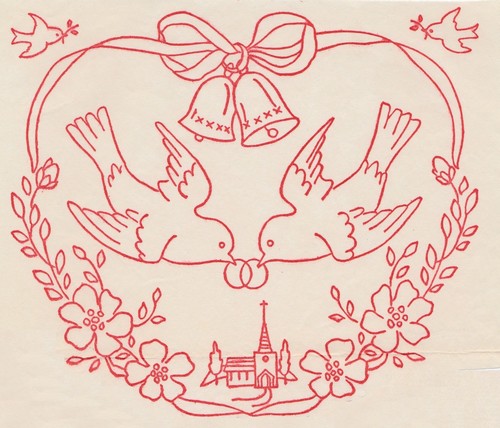 Vintage embroidery transfer - embroidery,