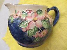 MALING MILK JUG creamer BLUE, EMBOSSED pink BLOSSOM cobalt FLORAL newcastle
