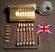 CUTAWAY RE-PINNABLE *ULTIMATE CHALLENGE* PRACTICE LOCK + extra pins British Made