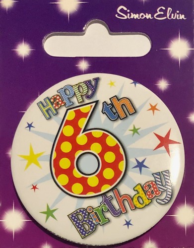 Small birthday badge with - badge,