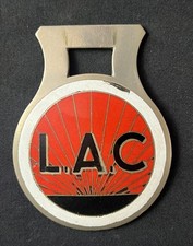 LANCASHIRE ASSOCIATED COLLIERIES LAC PIT PONY VINTAGE ENAMEL HORSE BRASS BADGE