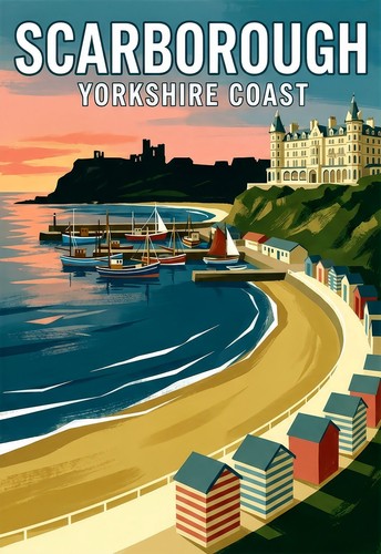 Travel poster scarborough - travel,