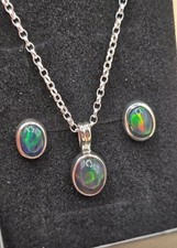 Sterling Silver Black Opal