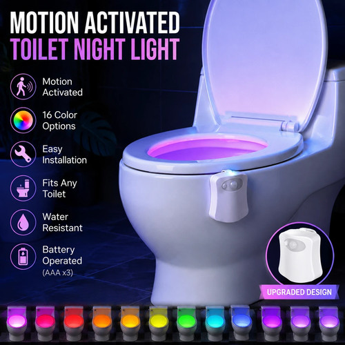 Led toilet bathroom night - bathroom,