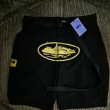 Corteiz Black Cargo Shorts For Men And Women, Brand New With Tags