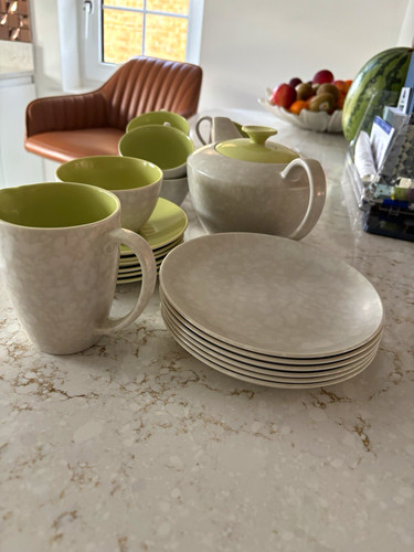 Poole ceramic tea set grey - ceramic,