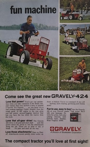 Gravely 424 ride - ride, mower