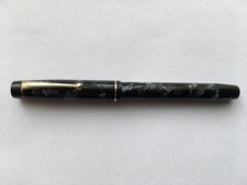 C1920s ONOTO THE PEN DE LA RUE &Co Ltd No5601/27 BLUE&BLACK MARBLED FOUNTAIN PEN
