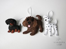 Handmade Felt Dog Ornament