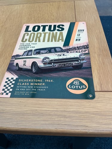 Lotus cortina metal - metal, sign