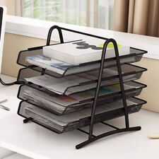 Metal Stacking Filing Letter Trays Office A4 Desk Tidy Paper Document Organiser