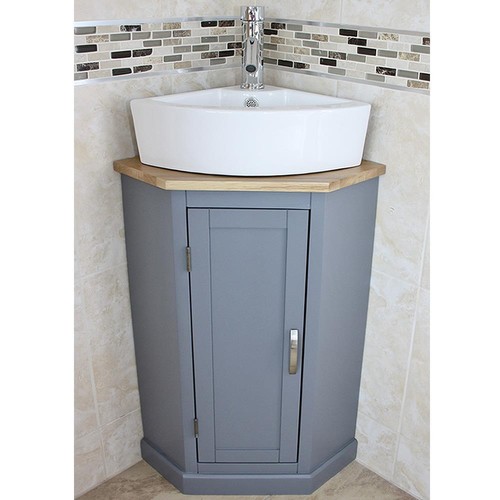 Grey painted bathroom corner - painted, |