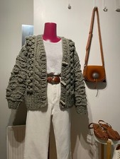 ZARA Grey Green Textured Knit