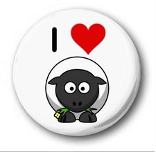 I LOVE SHEEP  - 1 inch / 25mm