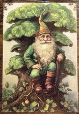 Leprechaun Sitting Tree Stump