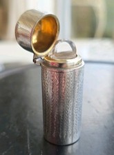 Antique Solid Silver Cylinder