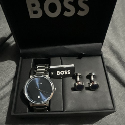 Boss men blue dial - men's, quartz