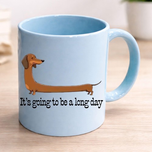 Dachshund long day - day", ceramic