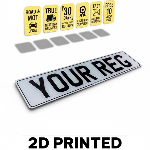 Printed front number plate - printed,