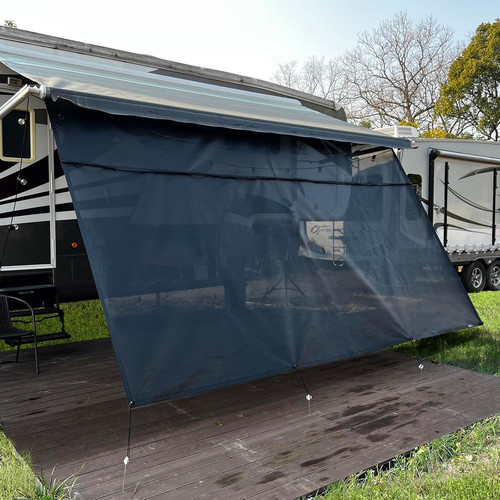 Awning sun shade screen - rv,