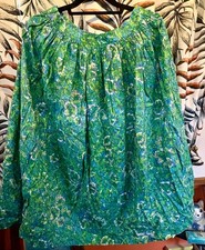 full dirndl skirt green blue