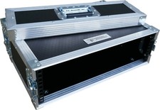 3U 2 Door 19" Rack Mount PC Amp Swan Flight Case (Hex)